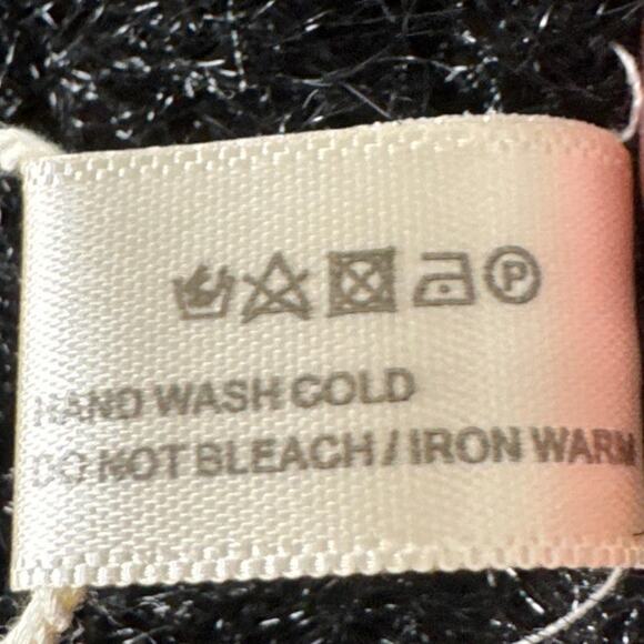 Fadivo Blanket Scarf Blue Black Cream Colorblock  Eyelash Fringe 80' x 13' NWT - Picture 3 of 5